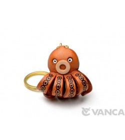 Octopus Leather Keychain(L)