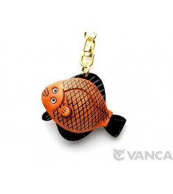 Flatfish Leather Keychain(L)