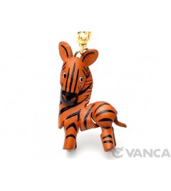 Zebra Leather Keychain(L)