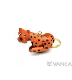 Leopard Leather Keychain(L)