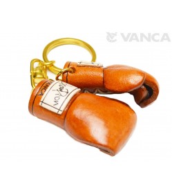 Boxing Globe Leather Keychain(L)