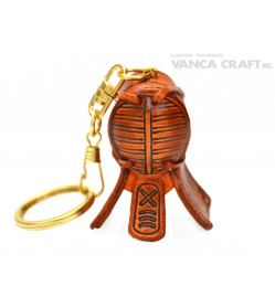 Kendo mask Leather Keychain(L)