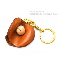 Catcher's mitt Leather Keychain(L)