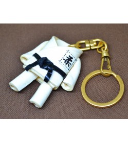 Judo Gi Uniform Leather Keychain(L)