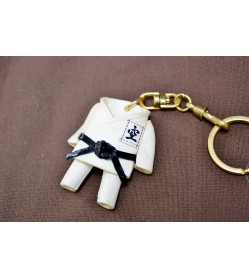 Karate Gi Uniform Leather Keychain(L)