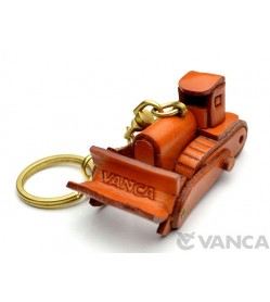 Bulldozer Leather Keychain(L)