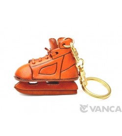 Ice Skate Shoe Leather Keychain(L)