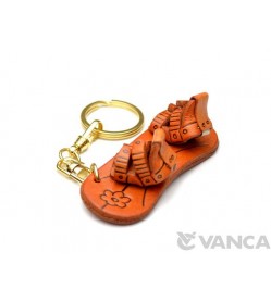 Snowboard Leather Keychain(L)