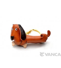 Skinny Dog Leather Keychain(L)