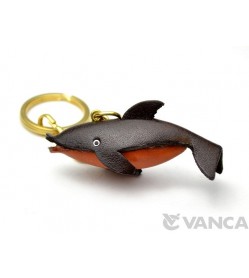 Dolphin Leather Keychain(L)