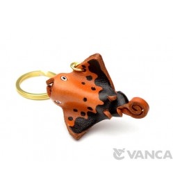 Manta Ray Leather Keychain(L)