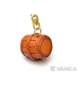 Barrel Leather Keychain(L)