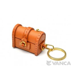 Treasure Chest Leather Keychain(L)