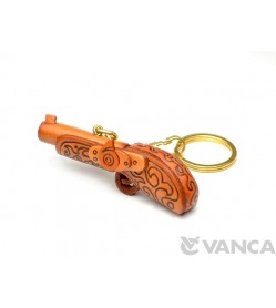 Classical Gun Leather Keychain(L)