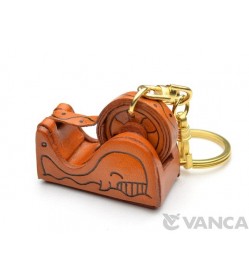 Tape Dispenser Leather Keychain(L)