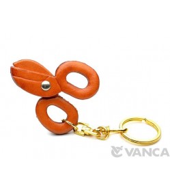 Scissors Leather Keychain(L)