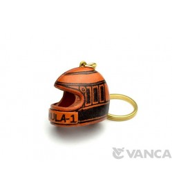 Racing Helmet Leather Keychain(L)