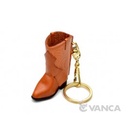 Western Boot Leather Keychain(L)