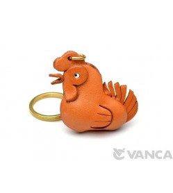 Rooster Leather Keychain(L)