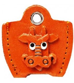 Leather Key Cover Cap Keychain Dragon