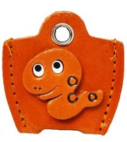 Leather Key Cover Cap Keychain Snake