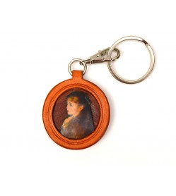 Renoir's Irene Cahen D'Anvers Leather plate Keychain