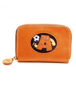 Soccer A Handmade Genuine Leather Animal Business Card Case #26166