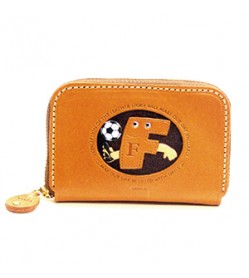 Soccer F Handmade Genuine Leather Animal Business Card Case #26169