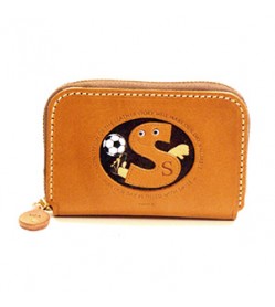 Soccer S Handmade Genuine Leather Animal Business Card Case #26179