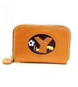 Soccer Y Handmade Genuine Leather Animal Business Card Case #26183