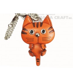 Cat Handmade Leather Cat/Bag Charm 