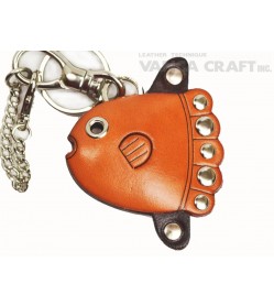 Sun Fish Handmade Leather Fish/Bag Charm 