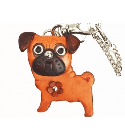 Pug Handmade Leather Dog/Bag Charm