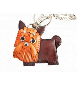 Yorkshire Terrier Handmade Leather Dog/Bag Charm 