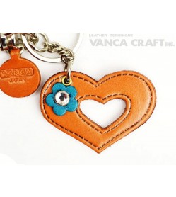 Symbols  "Heart" Leather Keychain Bag Charm