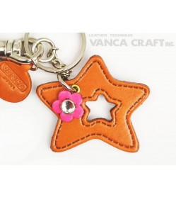 Symbols  "Star" Leather Keychain Bag Charm