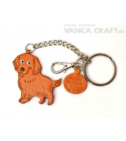 Golden Retriever Leather Ring Charm #26062