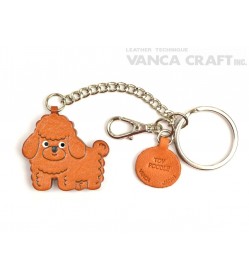 Toy Poodle Leather Ring Charm #26074