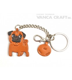 Pug Leather Ring Charm #26069