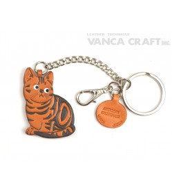 American Shorthair Leather Ring Charm #26077