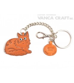 Maine Coon Leather Ring Charm #26078