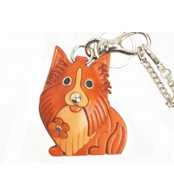 Shetland Sheepdog Leather Dog/Bag Charm