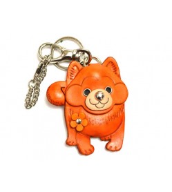 Akita Dog Leather Dog/Bag Charm