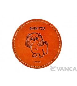 Leather Coaster Shi Tzu