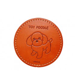Leather Coaster Toy Poodle