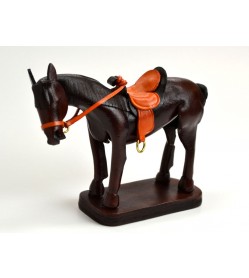Leather Ornament Horse:Black 