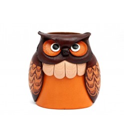 Owl Handmade Genuine Leather Eyeglasses Holder/Stand #26209