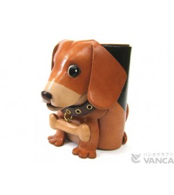 Beagle Handmade Leather Dog Eyeglasses Holder/Stand #26201