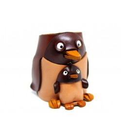 Penguin Handmade Leather Eyeglasses Holder/Stand #26217