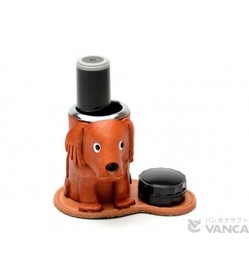 Golden Retriever Leather Seal Stand #26292